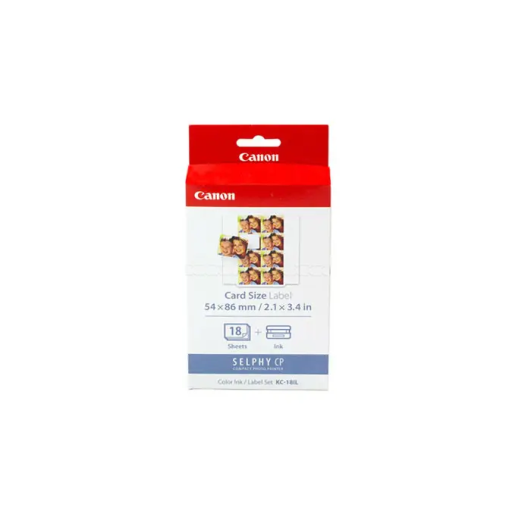 7740A001 Canon Ink & Label Set KC-18IL (Card Size)