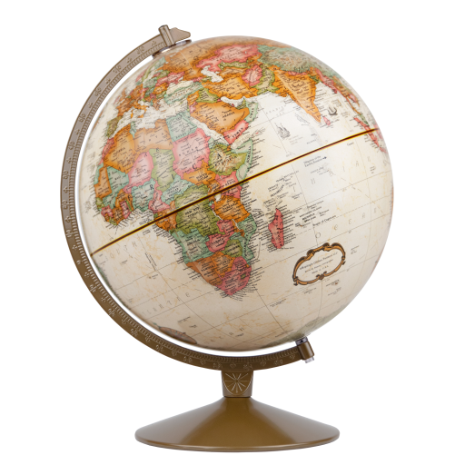 31501 Globe terrestre Franklin de 30 cm de diamètre, globe terrestre antique océanique (anglais)