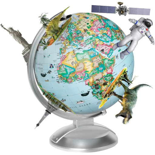 12534 Globe 4 Kids-10"/25Cm Diameter Illuminated Globe With Augmented Reality (English)