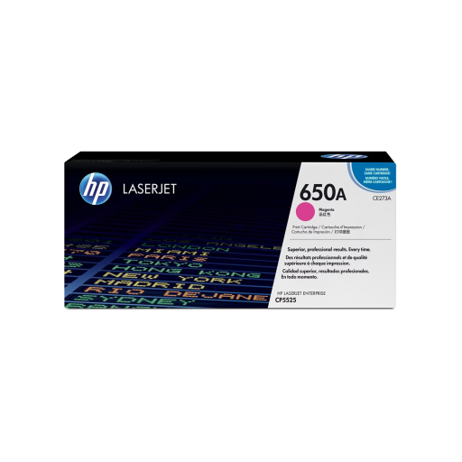 Cartouche de toner magenta d'origine HP 650A (CE273A) LaserJet