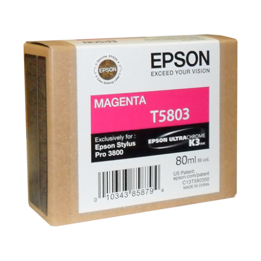 T580300 EPSON ULTRACHROME MAGENTA INK 80ML, STYLUS PRO 3800