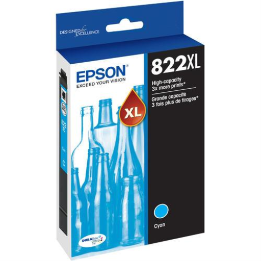 T822XL220-S Epson EPSON T822 High Capacity Cyan Ink Cartridg