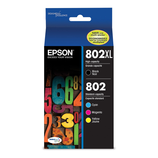 T802XL-BCS Epson cartouche d'encre noire et couleur produit originale