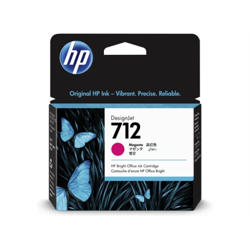 HP 3ED68A 712 Magenta Ink Cartridge - 29ml for DesignJet T210/T230/T250/T630/T650
