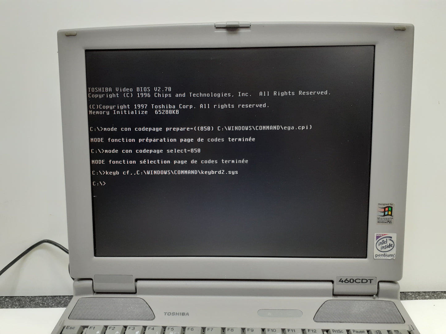 PA1251U Toshiba Laptop 460CDT Canada French- Vintage RARE
