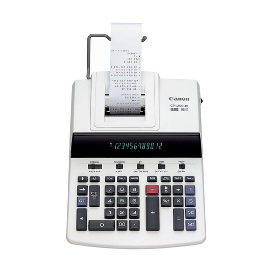 9932B002 Canon CP-1200DII Silver 12-digit Printing Calculator