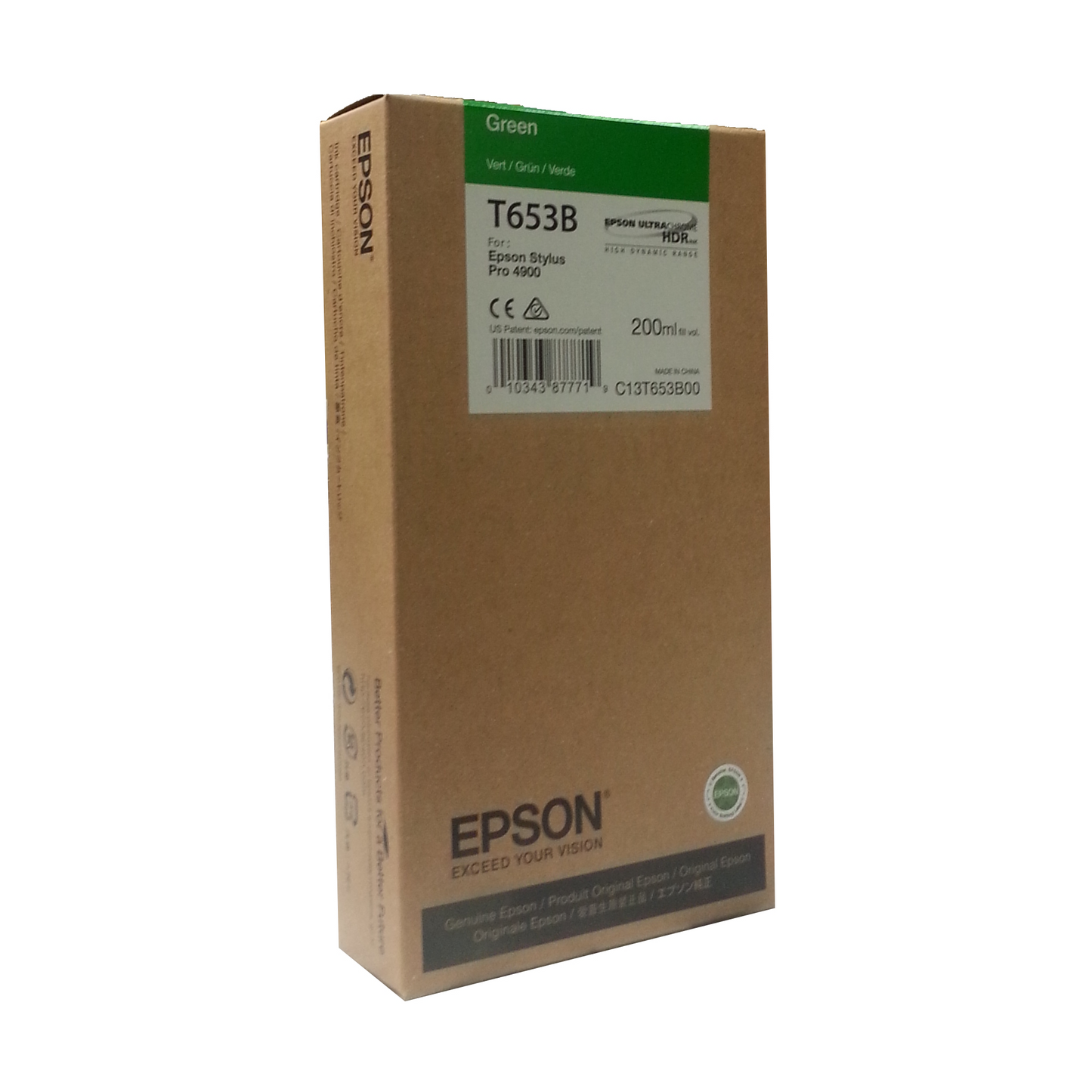 T653B00 EPSON STYLUS PRO 4900 VERT 200ML