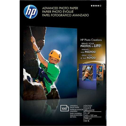 Q6638A HP Advance Borderless Glossy Photo Paper 4X 6 100 Sheets
