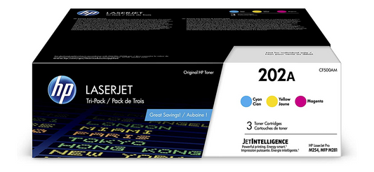 Cartouches de toner HP 202A CYM d'origine LJ