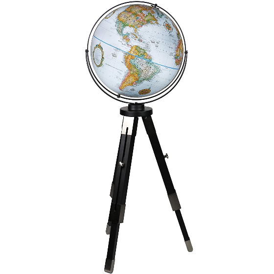 Willston 16"/40.5 cm Diameter Blue Ocean Floor Globe (English)