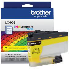 LC406YS Brother Inkvestment Yellow Original Ink Cartridge