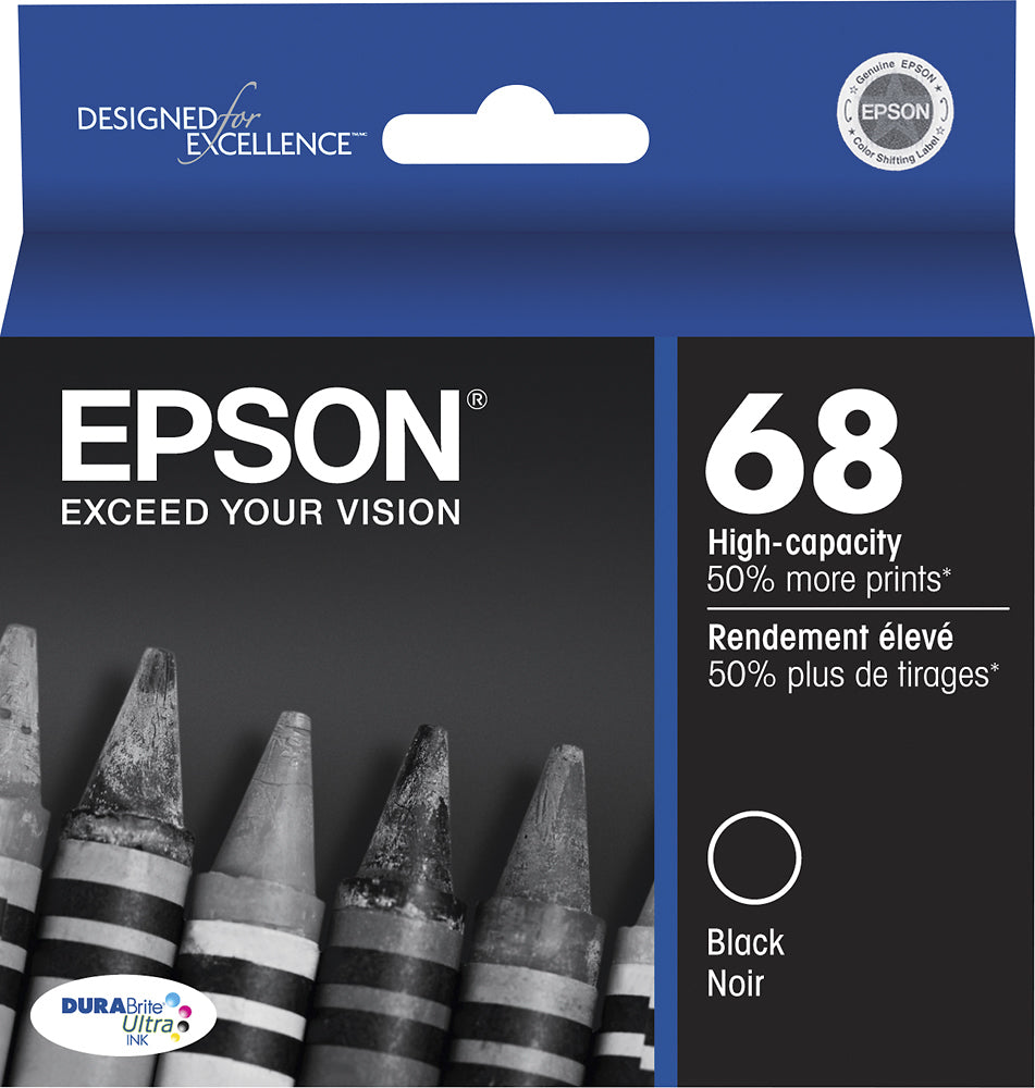 T068120s Epson T068 Durabrite Black Ink High Capacity with Sensormatic
