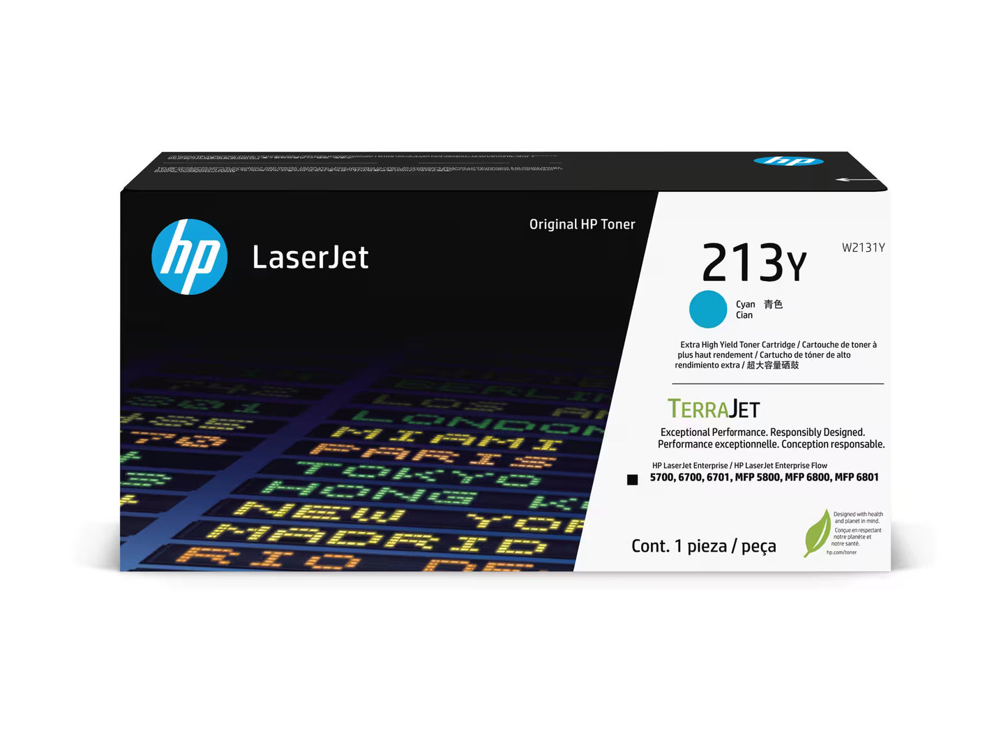 W2131Y HP 213Y Cyan Original LaserJet Toner Crtg