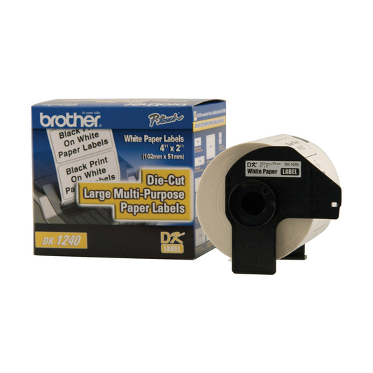 Brother DK-1240 Grandes étiquettes multi-usages (600 étiquettes) - 1,9" x 4" (50,5 mm x 101 mm)