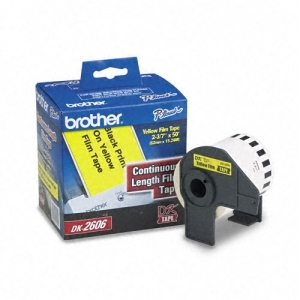 Brother DK-2606 Ruban adhésif continu noir/jaune - 2,4" x 50' (62 mm x 15,2 m)