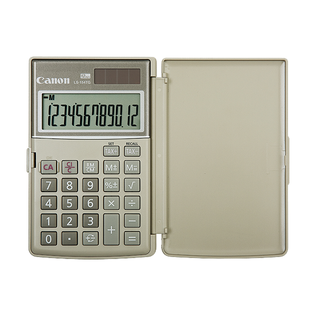 1075B002 Canon LS-154TG Beige Handheld Calculator 12-Digit Eco-Friendly