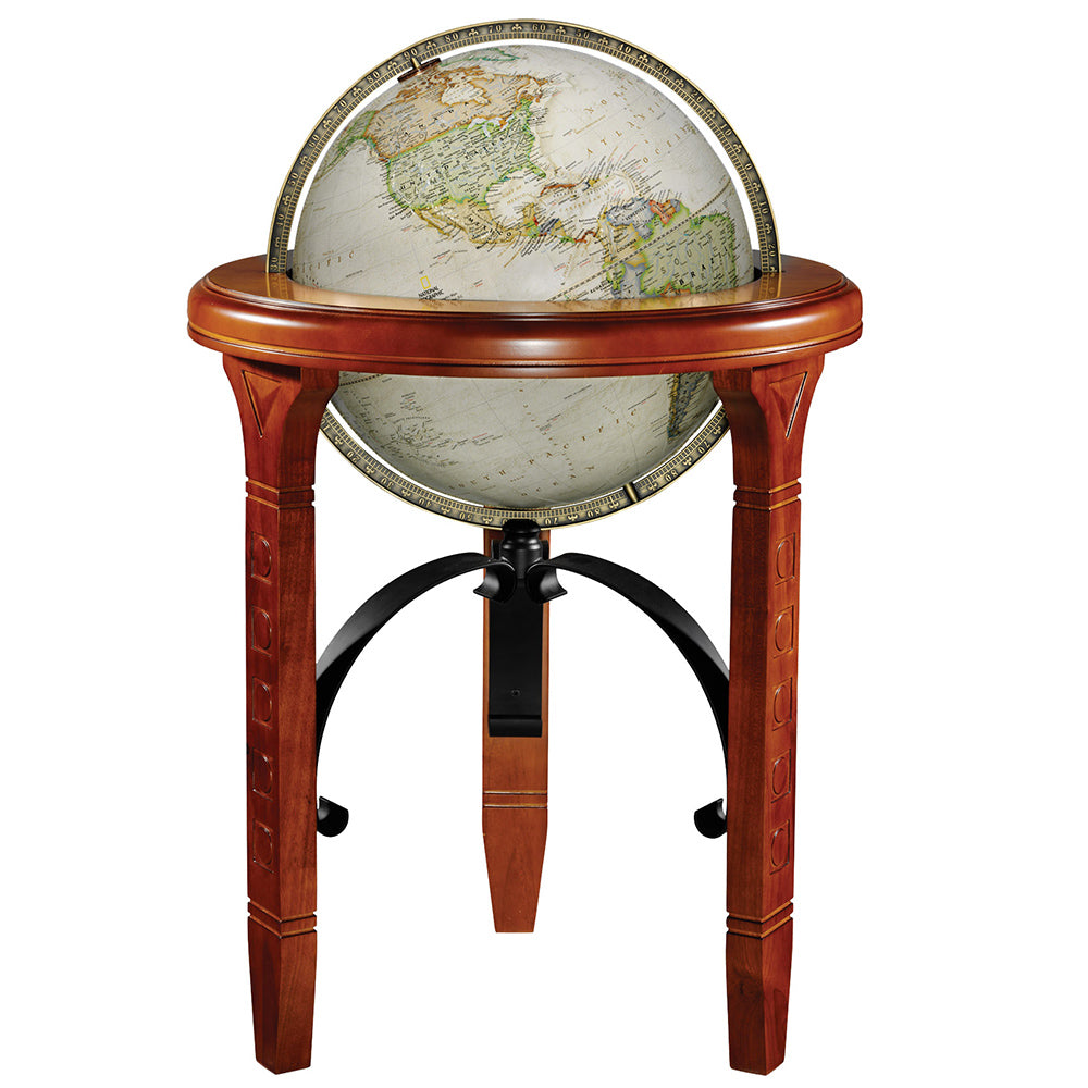 Globe sur pied ancien Replogle Jameson de 40 cm - Collection National Geographic - Anglais