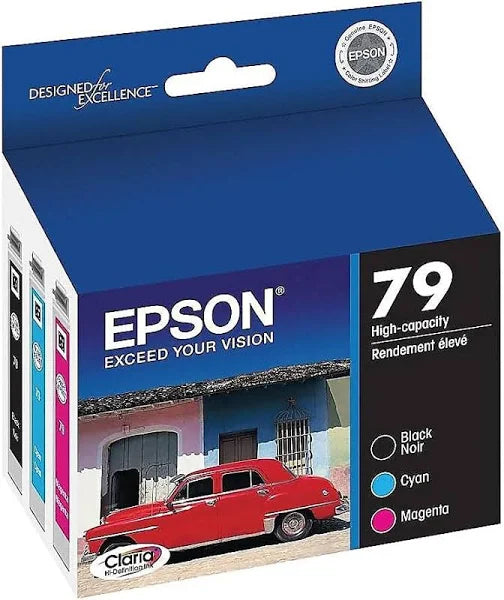 t079920-s Epson T079 Claria Color Multi-pack (KCM) Ink Cartridges High Capacity with Sensormatic / Stylus Photo 1400 Artisan 1430