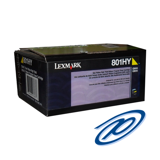 80C1HY0 Lexmark 801HY CX410/510 Yellow High Yield Return PRO