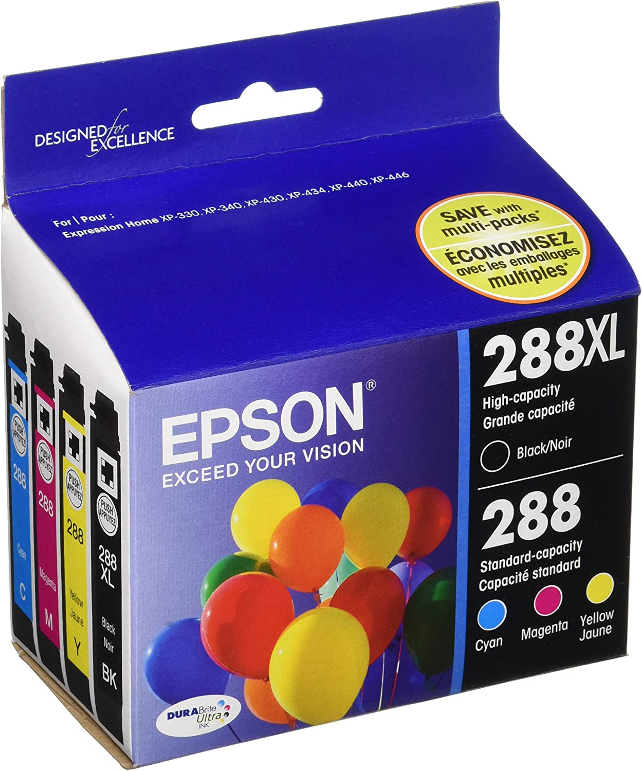 T288XL-BCS Epson 288 Black and Color Original Ink Cartridge