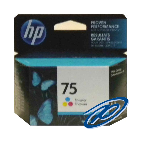 CB337WN#140 HP #75 TRIColor Original Ink Cartridge EASSENSORMATIC