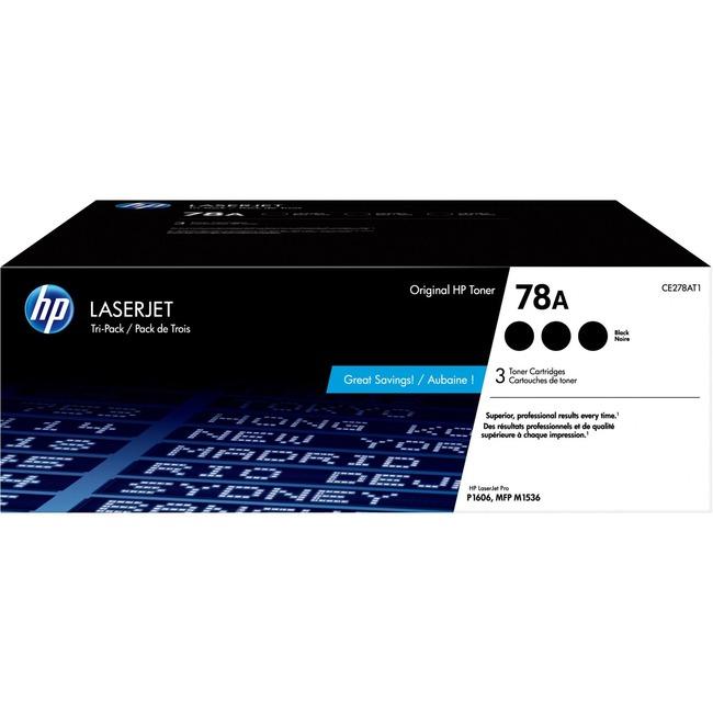 CE278AT1 HP 78A Black Tri-Pack Laserjet Toner Cartridge
