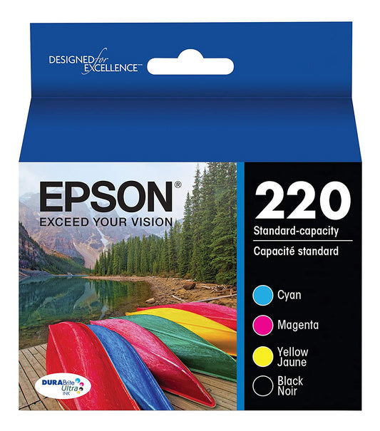 T220120BCS Epson 220 Durabrite Ultra Black and Color Original Ink Cartridge