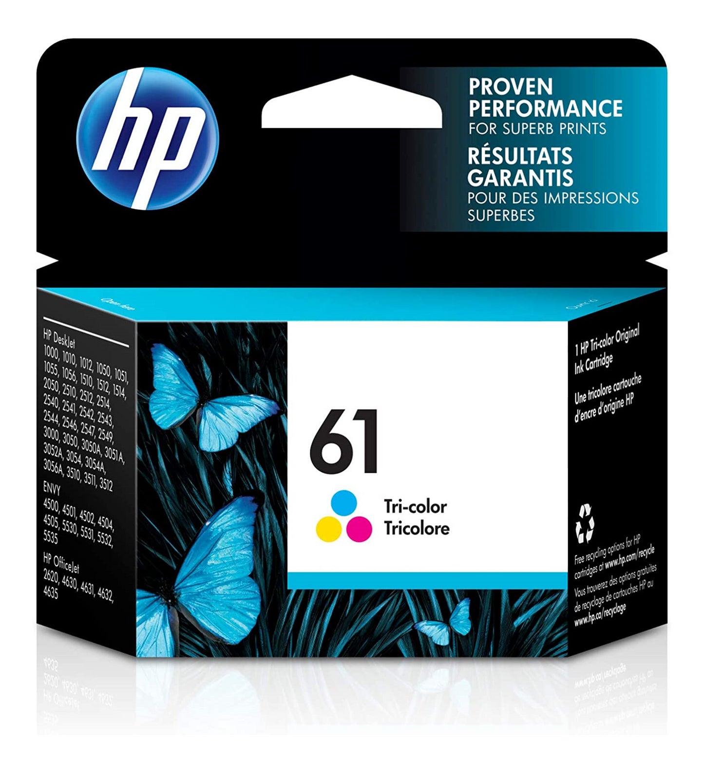 CH562WN#140 HP #61 cartouche encre tricolore authentique