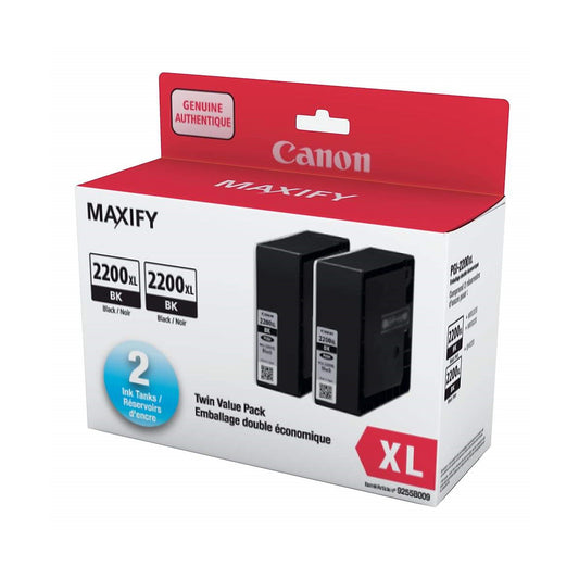 9255B009 Canon PGI-2200XL BK Twin Original Ink Cartridge