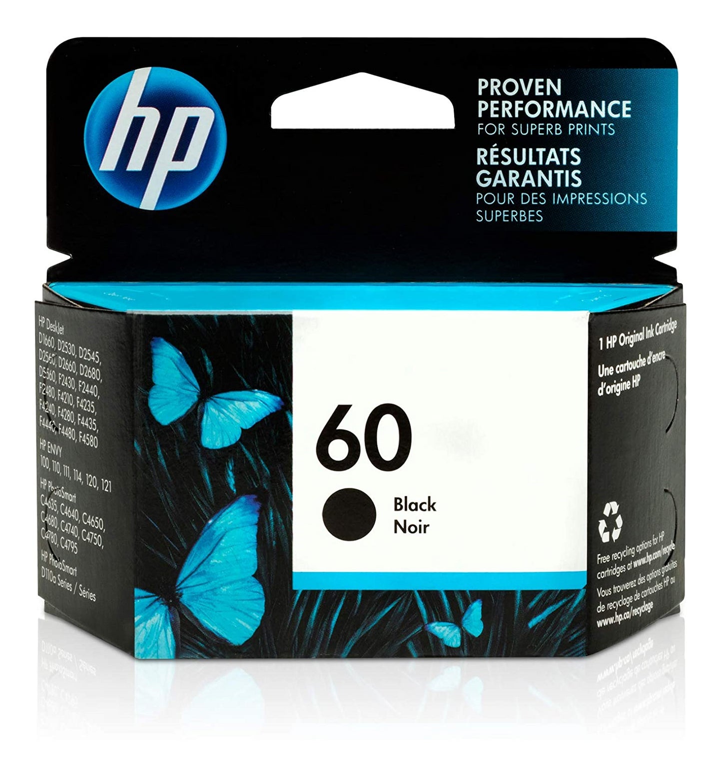 CC640WN#140 HP #60 Black Original Ink Cartridge