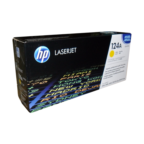 HP Q6002A 124A Yellow Original LaserJet Toner Cartridge