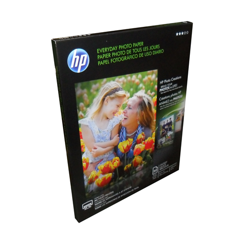 Q8723A HP Everyday Semingloss Photo Paper 8.5x11 50 Sheets