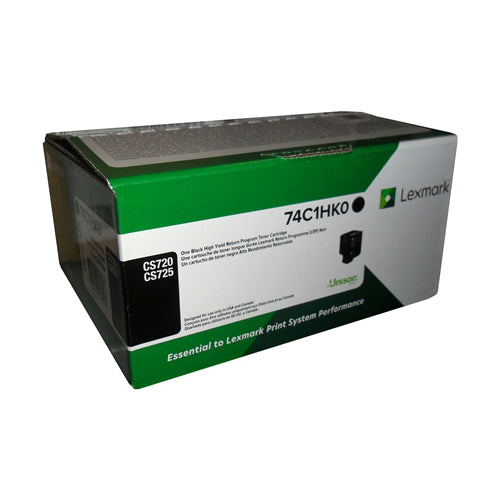 74C1HK0 Lexmark CS720 CS725 Black HIIGH Yield Toner 20K