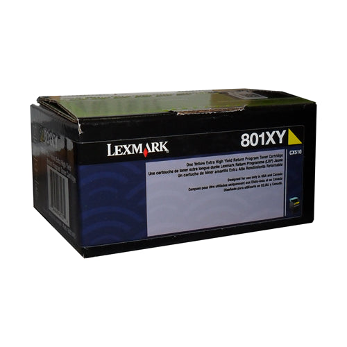 80C1XY0 Lexmark 801XY CX510 Yellow Extra High Yield Return P