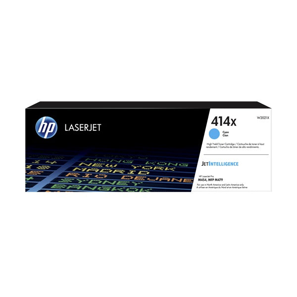 W2021X HP 414X Cyan LaserJet Toner Cartridge
