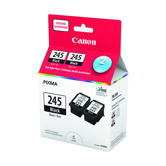 Canon PG-245 Twin Pack Black Ink Cartridges 8279B006 - Original Genuine Value Pack