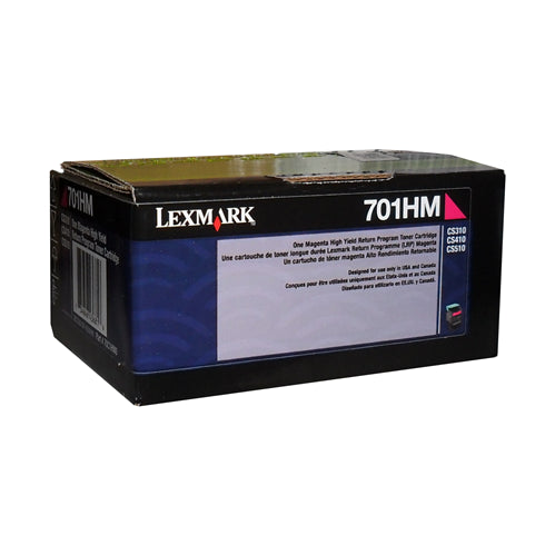 70C1HM0 Lexmark 701HM Magenta High Yield Return Progam Toner