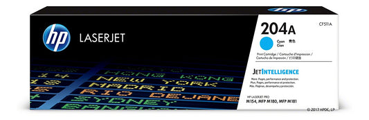 CF511A HP #204A Cartouche de toner cyan authentique
