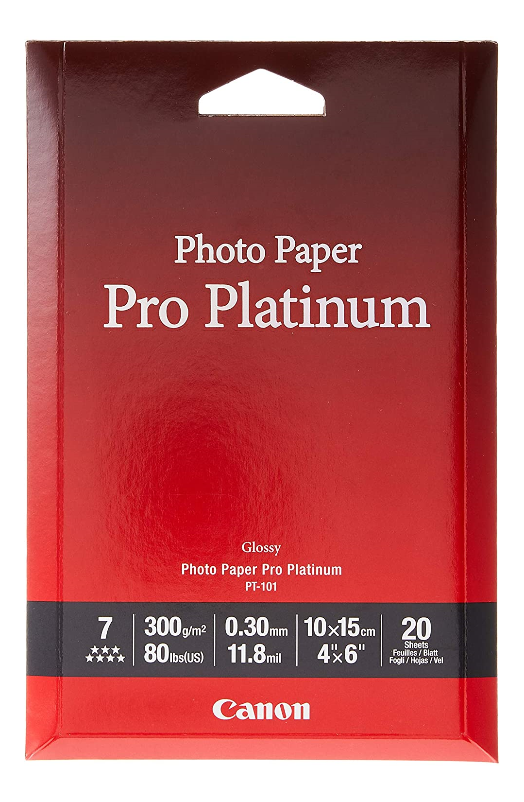2768B013 Canon PT-101 4x6 Photo Paper Pro Platinum - Premium Professional Quality