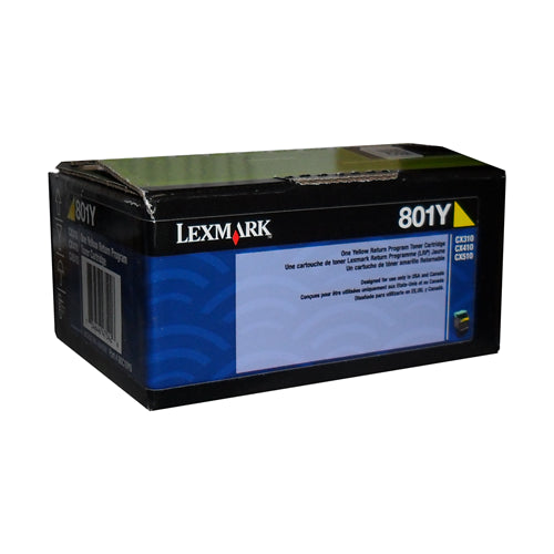 80C10Y0 Lexmark 801Y CX310/410/510 Yellow Return Progam TON