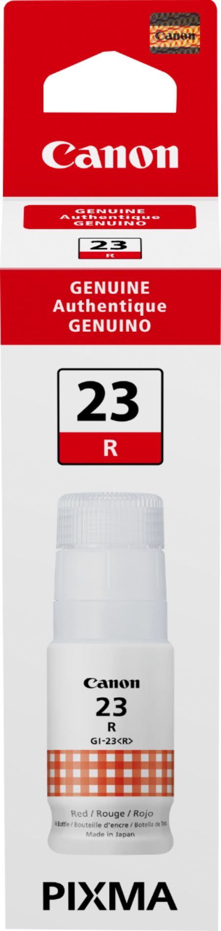 Bouteille d'encre rouge Canon GI-23 4714C001 - Compatible uniquement avec G620 - Canon d'origine