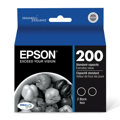 T200120D2 Epson 200 Durabrite Ultra Black 2PK Ink Expression Home