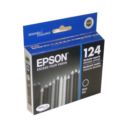 T124120S Epson 124  Black Original Ink Cartridge