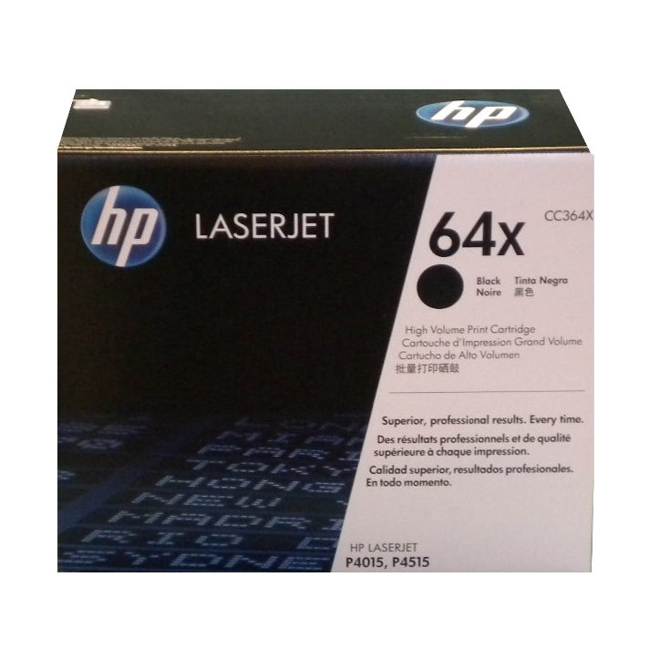 CC364X HP #64X Black Original Toner Laserjet Cartridge For P4015 24K