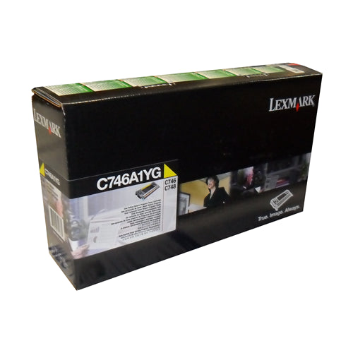 C746A1YG Lexmark C746 C748 Yellow Return PGM Toner  7K