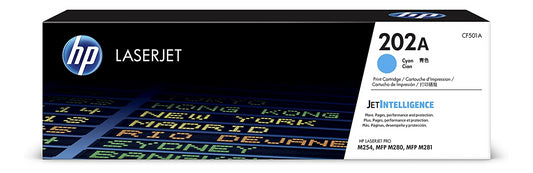 CF501A HP #202A Cartouche de toner cyan authentique