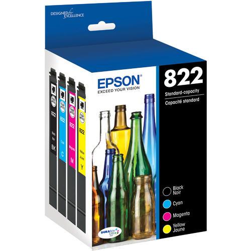 T822120-BCS Epson 822 Combo Pack lack and Color Original Ink Cartridge