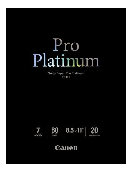 2768B022 Canon PT-101 8.5x11 Photo Paper Pro Platinum - Large Format Premium Professional