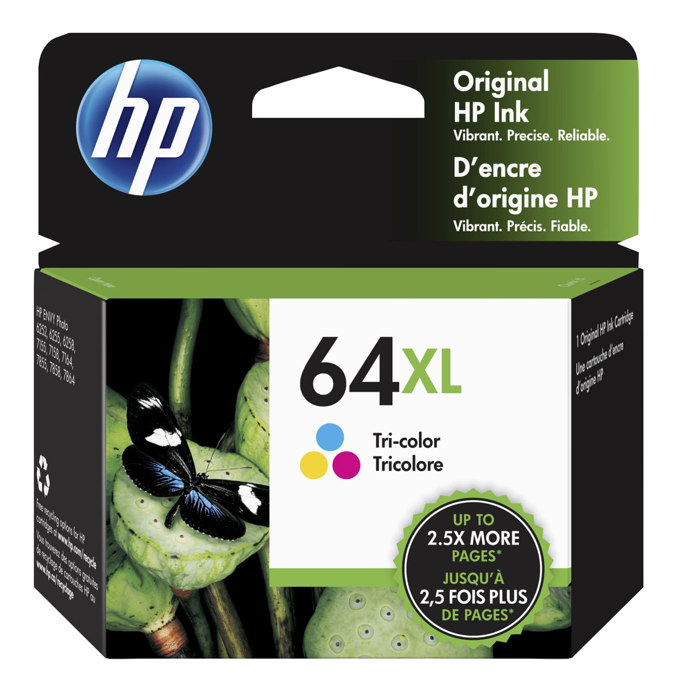 N9J91AN#140 HP #64XL TRIColor Ink Cartridge