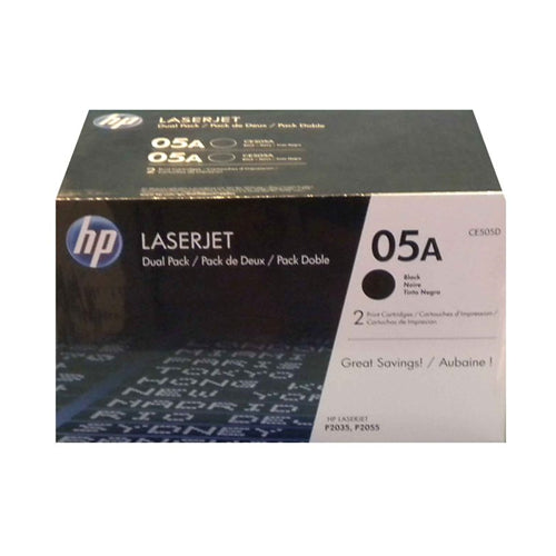 CE505D HP #05A Dual Pack Black Original Toner Cartridge